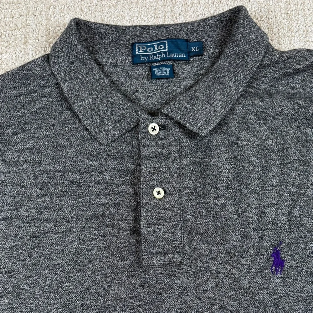 Polo Ralph Lauren Mens XL Charcoal Grey Short Sleeve Pony Polo Shirt